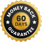 ProDentim 60-day money-back guarantee badge, ensuring a risk-free purchase for customers.